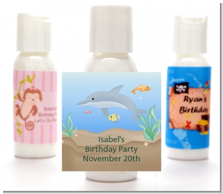 Dolphin - Personalized Birthday Party Lotion Favors