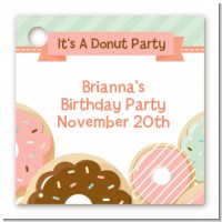 Donut Party - Personalized Birthday Party Card Stock Favor Tags