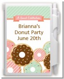 Donut Party - Birthday Party Personalized Notebook Favor