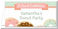 Donut Party - Personalized Birthday Party Place Cards