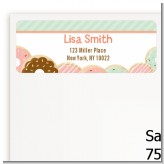 Donut Party - Birthday Party Return Address Labels