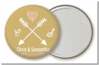 Double Arrows - Personalized Bridal Shower Pocket Mirror Favors