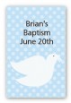 Dove Blue - Custom Large Rectangle Baptism / Christening Sticker/Labels thumbnail
