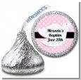 Dove Pink - Hershey Kiss Baptism / Christening Sticker Labels thumbnail