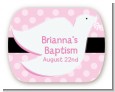 Dove Pink - Personalized Baptism / Christening Rounded Corner Stickers thumbnail