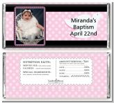 Dove Pink Photo - Personalized Baptism / Christening Candy Bar Wrappers
