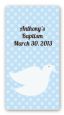 Dove Blue - Custom Rectangle Baptism / Christening Sticker/Labels thumbnail