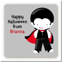 Dracula - Square Personalized Halloween Sticker Labels