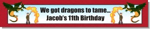 Dragon and Vikings - Personalized Birthday Party Banners