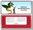 Dragon and Vikings - Personalized Birthday Party Candy Bar Wrappers thumbnail