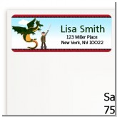 Dragon and Vikings - Birthday Party Return Address Labels