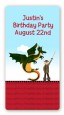 Dragon and Vikings - Custom Rectangle Birthday Party Sticker/Labels thumbnail