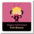 Dress Up Butterfly Costume - Square Personalized Halloween Sticker Labels thumbnail