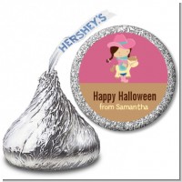 Dress Up Cowgirl Costume - Hershey Kiss Halloween Sticker Labels
