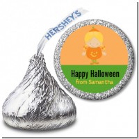 Dress Up Pumpkin Costume - Hershey Kiss Halloween Sticker Labels