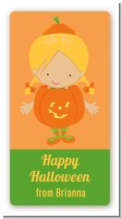 Dress Up Pumpkin Costume - Custom Rectangle Halloween Sticker/Labels