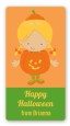 Dress Up Pumpkin Costume - Custom Rectangle Halloween Sticker/Labels thumbnail