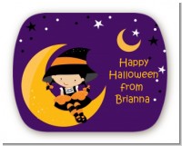 Dress Up Witch Costume - Personalized Halloween Rounded Corner Stickers