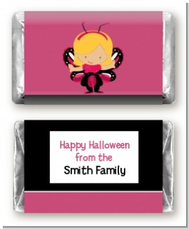 Dress Up Butterfly Costume - Personalized Halloween Mini Candy Bar Wrappers