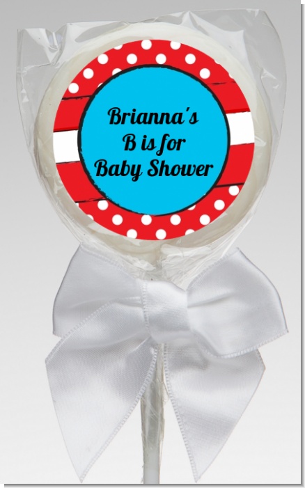 Dr. Seuss Inspired - Personalized Baby Shower Lollipop Favors