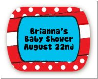 Dr. Seuss Inspired - Personalized Baby Shower Rounded Corner Stickers