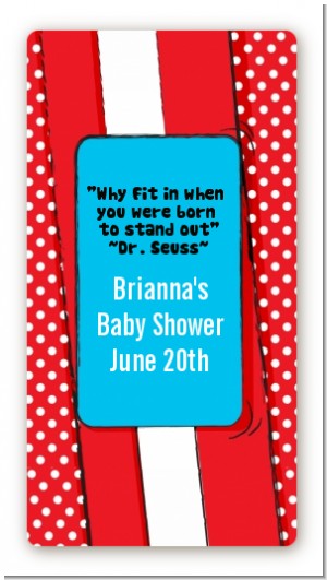 Dr. Seuss Inspired - Custom Rectangle Baby Shower Sticker/Labels