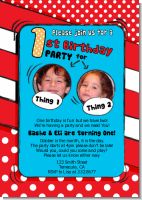 Dr. Seuss Inspired Photo Birthday Invitations