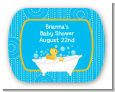 Duck - Personalized Baby Shower Rounded Corner Stickers thumbnail