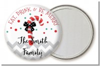 Eat, Drink & Be Merry - Personalized Christmas Pocket Mirror Favors