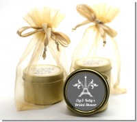 Eiffel Tower - Bridal Shower Gold Tin Candle Favors