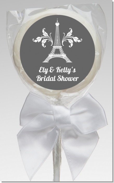 Eiffel Tower - Personalized Bridal Shower Lollipop Favors