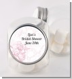 Elegant Flowers - Personalized Bridal Shower Candy Jar thumbnail