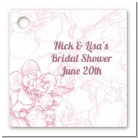 Elegant Flowers - Personalized Bridal Shower Card Stock Favor Tags