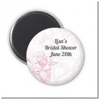 Elegant Flowers - Personalized Bridal Shower Magnet Favors