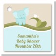Elephant Baby Blue - Personalized Baby Shower Card Stock Favor Tags thumbnail