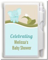 Elephant Baby Blue - Baby Shower Personalized Notebook Favor