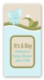 Elephant Baby Blue - Custom Rectangle Baby Shower Sticker/Labels thumbnail