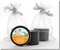 Elephant Baby Neutral - Baby Shower Black Candle Tin Favors