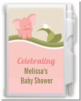 Elephant Baby Pink - Baby Shower Personalized Notebook Favor