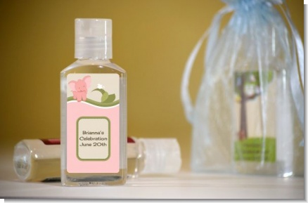 Elephant Pink - Personalized Baby Shower Hand Sanitizers Favors
