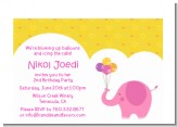 Elephant Pink - Birthday Party Petite Invitations