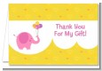 Elephant Pink - Birthday Party Thank You Cards thumbnail