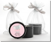 Elephant Pink Tutu - Baby Shower Black Candle Tin Favors