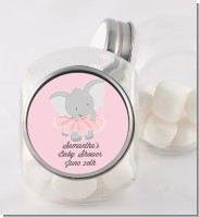 Elephant Pink Tutu - Personalized Baby Shower Candy Jar