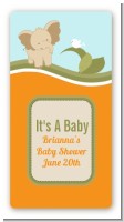 Elephant Baby Neutral - Custom Rectangle Baby Shower Sticker/Labels