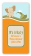 Elephant Baby Neutral - Custom Rectangle Baby Shower Sticker/Labels thumbnail