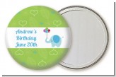 Elephant Blue - Personalized Birthday Party Pocket Mirror Favors