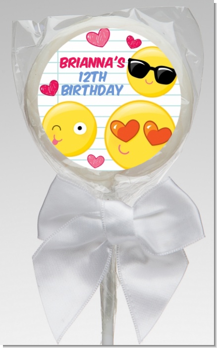 Emoji Fun - Personalized Birthday Party Lollipop Favors