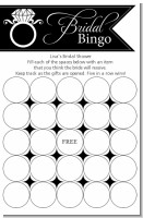 Engagement Ring Black - Bridal Shower Gift Bingo Game Card