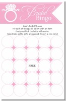 Engagement Ring Blush Pink - Bridal Shower Gift Bingo Game Card